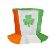 Saint Patrick's Day Plush Irish Flag Top Hat With Shamrock Costume Accessory