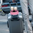 thumbnail image 1 of Luggage Travel Drink Bag Cup Holder Free Your Hand For Drink Beverages Caddy Coffee With Backpack Fits All Suitcase Handles, 1 of 5