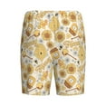 thumbnail image 5 of Naloa Honey Honeycomb Men's Short Pajama Pants, Lounge Comfort Shorts with Elasticized Waistband and Side Pockets - Large, 5 of 9