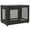 Black, variant on PawHut Pet Crate End Table with Water-resistant Cushion, Double-Door White