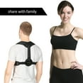 thumbnail image 3 of Liiva Adult's Adjustable Support Belt for Back Clavicle Support and Upper Back Correction, Black, 3 of 7