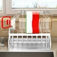 thumbnail image 6 of Ikohbadg Sponge Holder for Kitchen Sink with Auto Draining Tray, Plastic Sink Caddy Kitchen Sink Cocina Organizer Self Drain Dish Soap Sponge Caddy for Counter, White, 6 of 6