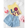 thumbnail image 3 of 4Th Of July Flower Art T-Shirt Toddler -Image by Shutterstock,  3 Toddler, 3 of 4