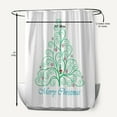 thumbnail image 5 of Simply Daisy 70" W x 73" L Decorated Filigree Tree Polyester Shower Curtain, Bright Green [1 Ct], 5 of 5