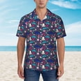 thumbnail image 2 of Fuzoiu Underwater Animals Print Hawaiian Shirt for Men, Summer Beach Casual Short Sleeve Button Down Shirts, Men’s Beach Summer Shirts with Pocket,XX-Large, 2 of 7