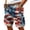 Gray, variant on Men's Patriotic Cargo Shorts With In God We Trust And Cross Print Featuring Statue Of Liberty Graphic And American Flag Pattern Complexion XL