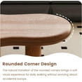 thumbnail image 3 of Cloud Coffee Table with 4 Legs for Living Room,Center Table,Low Table,Cream End Table,Round Corner Sofa Table (Walnut, 35“), 3 of 15