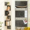 thumbnail image 4 of Resenkos 5-Tier Corner Shelf - Wall-Mounted Floating Bookshelf, Storage Organizer, French Oak, 4 of 8