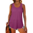 thumbnail image 4 of Womens Racerback Tank Tops Loose Fit Causal Summer U Neck, 4 of 5