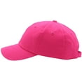 thumbnail image 2 of Hot Pink buckle closure unisex casual cotton basic baseball cap, 2 of 6
