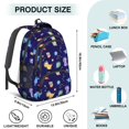 thumbnail image 5 of Colorful Dinosaurs Space Pattern Cute School Backpack Bag with Padded Back and Adjustable Shoulder Straps 16.9 X 12.6 X 5.9 Inches, 5 of 5
