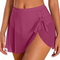 thumbnail image 2 of Gamivast Womens Swimwear Cover Ups High Waisted Mesh Sheer Swim Skirt with Side Dstring Ruched Coverup for Summer Beach Pool Party Resort Wear Outfits, 2 of 7