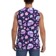 thumbnail image 4 of Pofeuu crystal Skull flower cool Print Men's Muscle T-Shirt, Sleeveless, Muscle Tank, Classic Muscle Tee Top For Men Casual Sleeveless Muscle T-Shirt Trendy Clothes-Large, 4 of 7