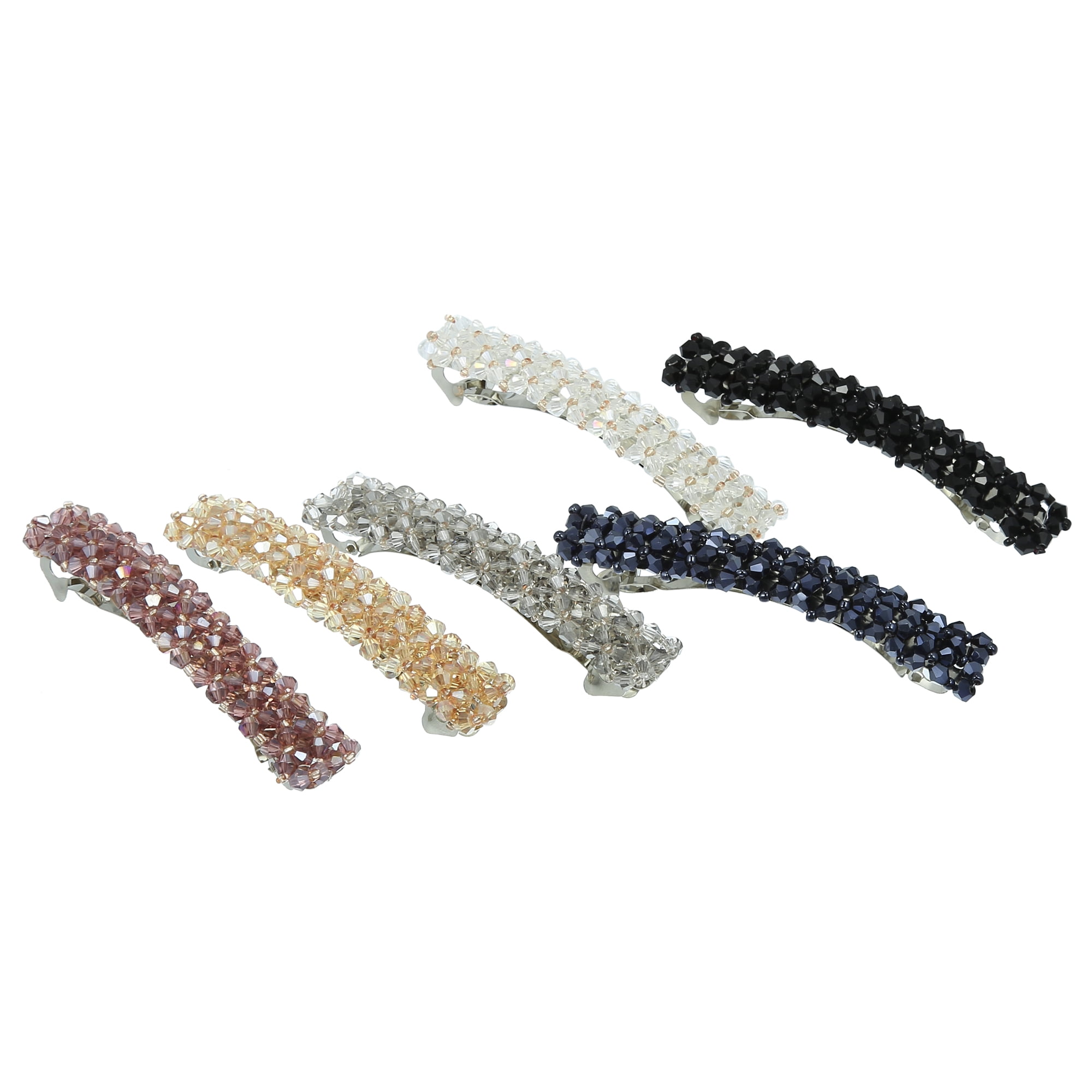 Unique Bargains 6Pcs Rhinestone Hair Side Clip Hair Accessories Girls Purple