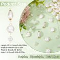 thumbnail image 2 of 90 conectores colgantes de perlas, 3 estilos, cuentas barrocas blancas, colgantes de perlas cultivadas naturales con bucles dorados., 2 of 6