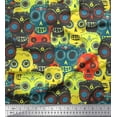 thumbnail image 1 of Soimoi Cotton Duck Fabric Artistic Skull Print Fabric by The Yard 42 Inch Wide, 1 of 3