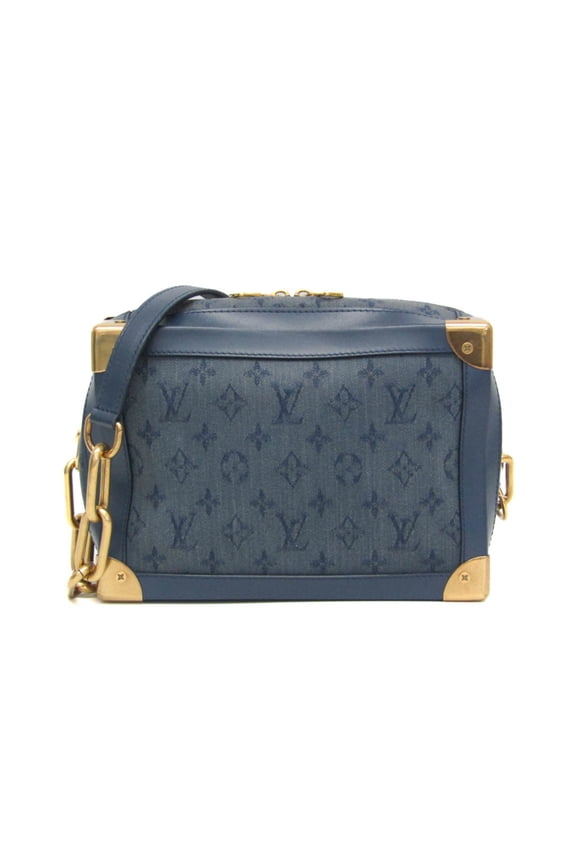Pre-Owned Louis Vuitton Monogram Denim Soft Trunk M44723 Women's Shoulder Bag Blue (Good)
