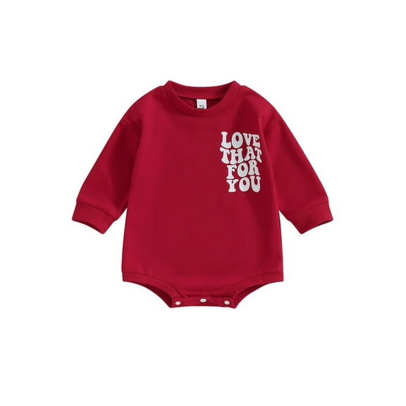 Bagilaanoe Newborn Baby Girl Boy Oversized Romper Sweatshirt Long Sleeve Bodysuit Letter Print Pullover 3M 6M 12M 18M Infant Casual Tee Tops