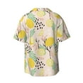 thumbnail image 2 of Wukai Lemon Leaves Men's Casual Short-Sleeve Button Down Shirt - Lightweight Summer Dress Shirt for Daily Wear-Large, 2 of 7