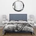 thumbnail image 3 of Designart "Exotic Ginkgo Leaf Oasis II" Floral Leaves Bedding Covert Set - Leaves Grey Floral Bed Set With 2 Shams, 3 of 6