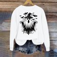 thumbnail image 6 of Frostluinai Womens Crewneck Sweatshirts Spooky Ghosts Pumpkin Graphic Pullover Halloween Party Long Sleeve Fleece Sweat Shirt XS-XXXL, 6 of 6