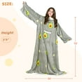 thumbnail image 6 of Microplush Sherpa Blanket with Sleeves for Women and Men, 6 of 7