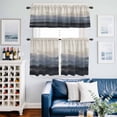 thumbnail image 2 of Natural Landscape Kitchen Curtains Valances and Tiers Set of 3 Pastoral Mountain Country Cloud Field Gradient Color Tier Curtains and Valance with Rod Pocket for Small Windows, 27.5"x24", 2 of 9
