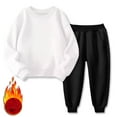 thumbnail image 3 of Boys' Tracksuits Long Sleeve Crewneck Black Basic Sweatshirt and Jogger Pants 2 Pcs Warm Fall Winter Clothes Little Girls Clothes 12-18 Months Boys Girls Fashion, 3 of 3