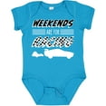 thumbnail image 3 of Inktastic Weekends Are for Racing Race Car Silhouette and Racing Flag Boys or Girls Baby Bodysuit, 3 of 5
