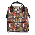 thumbnail image 1 of Disketp Mushrooms And Leaves Mochila de Pañales de Gran Capacidad con Múltiples Bolsillos, Mochila de Viaje Multifuncional para Bebé, Unisex, Moderna y Resistente, 1 of 6