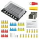 thumbnail image 2 of Kit surtido de fusibles para automóvil, fusibles automotrices tipo cuchilla - tamaño mini 5A 10A 15A 20A, fusibles de repuesto para automóvil / RV / - 12 vías Macarena Cajas de bloque de fusibles, 2 of 8
