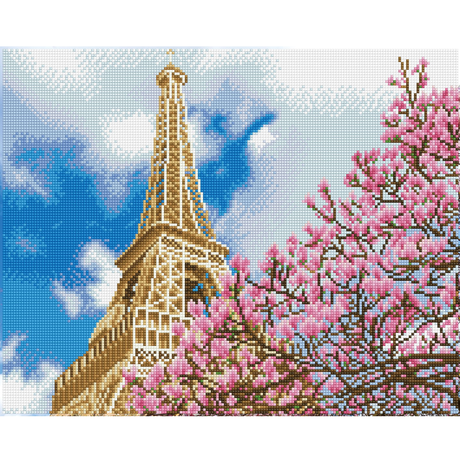 Diamond Dotz La tour Eiffel Diamond Painting Kits for Adults - Diamond Art Kits a Relaxing Creative Craft Kit with Dotz Gems 15.8x19.7