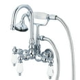 thumbnail image 2 of Water Creation 3.375" Center Wall Mount Solid Brass Tub Faucet in Chrome, 2 of 8