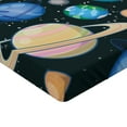 thumbnail image 2 of Ambesonne Galaxy Fitted Sheet, Galaxy Space Art Solar, Queen Size, Multicolor, 2 of 3