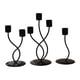 thumbnail image 1 of Candelabro 3x, decoración de mesa de año Nuevo, Mostrador de cocina, Club de Acción de Gracias, candelabro de granja Negro Curvo, 1 of 9