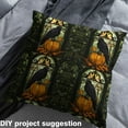 thumbnail image 2 of Homewish Spooky Halloween Castle Fabric by the Yard 2 Yard,Black Crow Raven Room Decor Fabric by the Yard,Orange Pumpkin Fabric for Sewing For Boys Kids,Ultra Soft Home Decor, 2 of 6