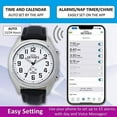 thumbnail image 2 of FIVE SENSES - Bluetooth Atomic Talking Watch for Visually Impaired - App Controlled 2nd Gen Atomic Wrist Watch for Blind and Seniors with Large Numbers (Model 1739A), 2 of 6