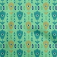 thumbnail image 1 of oneOone Cotton Poplin Green Fabric Ikat Sewing Fabric By The Yard Printed Diy Clothing Sewing Supplies 56 Inch Wide, 1 of 4