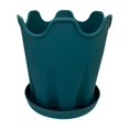 thumbnail image 1 of Maceta con bandeja, multifuncional, para decoración del hogar, práctica Verde oscuro, 1 of 9