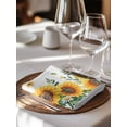 thumbnail image 6 of Summer Sunflower Cloth Napkins Set of 6 Reusable Dinner Napkins, Daisy Leaves Butterfly Botanical Cocktail Napkin Washable Table Napkins for Wedding/Holiday Party/Baby Shower 20"x20", 6 of 7