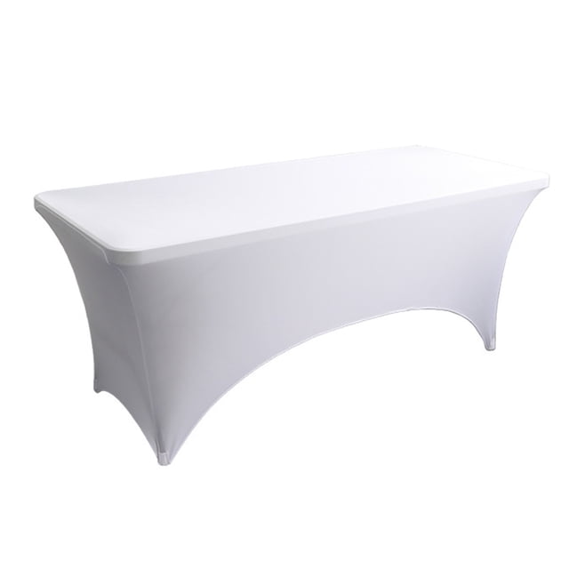 Mantel de baja transmisión de luz, con bolsillos elásticos en las piernas y un diseño resistente al desgarro, perfecto para fiestas, bodas y banquetes, color blanco (2 paquetes)