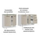 thumbnail image 4 of Kit de Cocina MADESA 2 Muebles 3 Cajones 4 Puertas Blanco/Crema Agata, 4 of 5