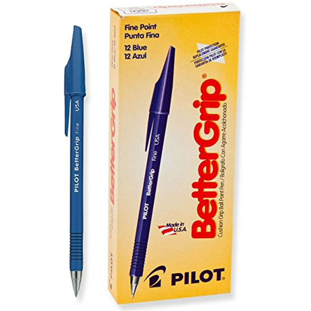 Pilot BetterGrip Cushion Grip Ball Point Pens, Medium Point, Black Ink