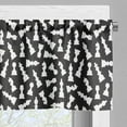 thumbnail image 5 of Ambesonne Board Game Valance & Curtain, Chess Piece Silhouettes, 55"x30", Black and White, 5 of 7
