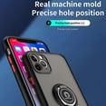 thumbnail image 4 of TJS Compatible with iPhone 11 Pro Max Case with Tempered Glass Screen Protector, 360 Degrees Rotating Metal Ring Magnetic Support Kickstand Cover (Light Blue), 4 of 8