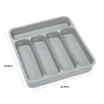thumbnail image 3 of Latrodar Kitchen Drawer Organizer Silverware Organizer For Kitchen Storage Tray Box For Cutlery Spoon Knife And Fork Partition Storage Gray Safe&Non-toxic 13, 3 of 5
