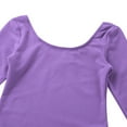 thumbnail image 3 of Miutii Kids Girls Long Sleeve Leotard Ballet Bodysuit Basic Dancewear Gymnastics Ballet Dance Leotard Lavender 6, 3 of 8