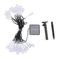 thumbnail image 1 of Guirnalda de luces solares con forma de gota de agua, 21 pies, 30 LED, luces ambientales impermeables con ahorro de energía para patio al aire libre, 1 of 8