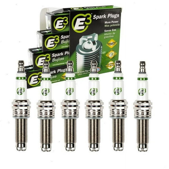 6 pc E3 Spark Plugs compatible with Acura MDX 3.0L 3.5L 3.7L V6 2010-2022