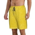 thumbnail image 2 of Naloa Yellow Glitter Men's Beach Shorts, Surfing shorts, Swim trunks, Quick Dry Swim Trunks for Surfing Beach Fun - Small, 2 of 9